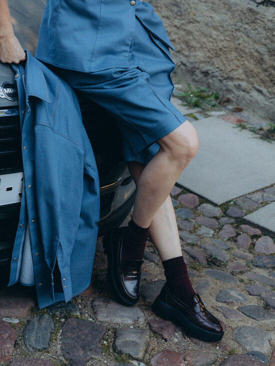 DŽINSA AUDUMA ŠORTI - ZILI